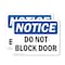 Signmission Do Not Block Door, 14 in W x Rectangle, Plastic OS-2PACK-NS-P-1014-L-15414 - alternate 1